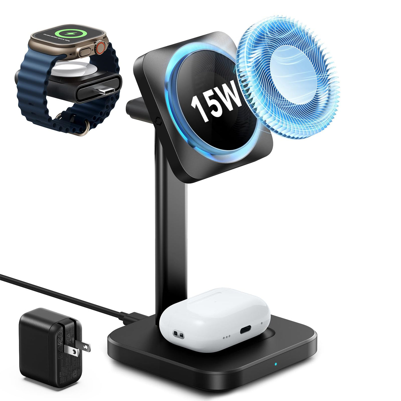 3 in 1 Magnetic Wireless Charging Stand