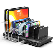USB Charging Dock Station Organizer with Adjustable Dividers
