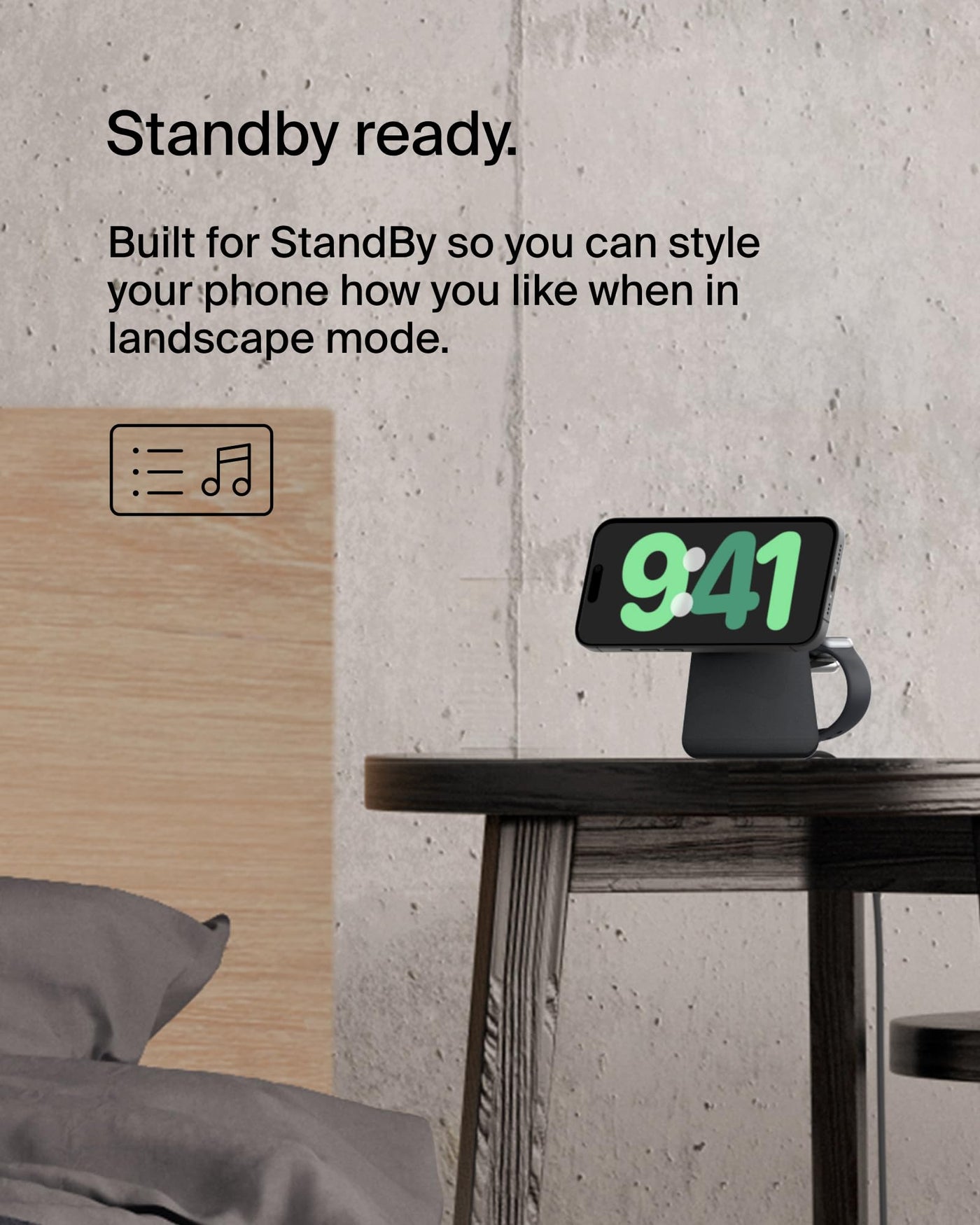 15W 2 in 1 Magnetic Wireless Charging Dock for Phone and Earbuds