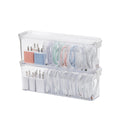 2 Pack Clear Cord Organizer Box for Desk Drawer Cable Storage Container