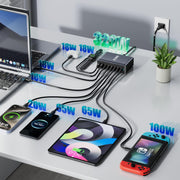 8 Port USB C Fast Charging Station Charger Block