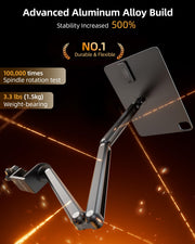 Magnetic Wireless Charging Stand Aluminum Alloy Adjustable Tablet Holder