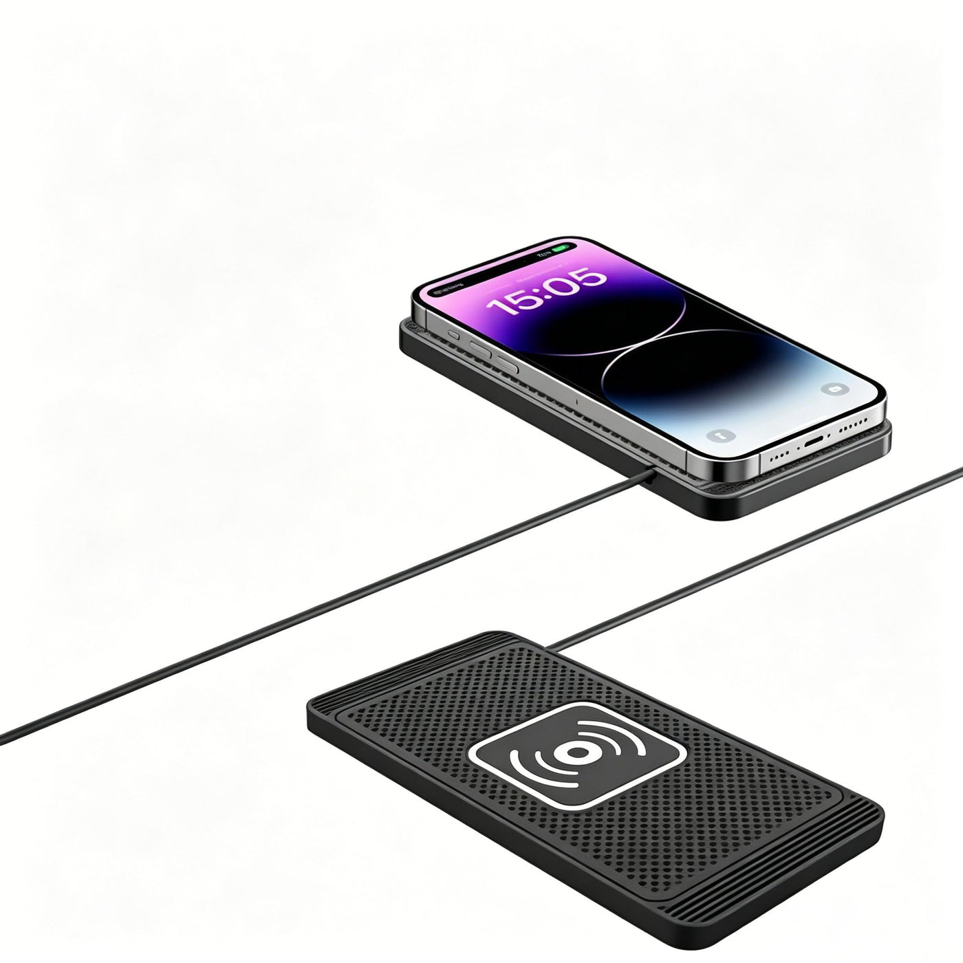 Wireless Induction Charging Pad Non Slip Dashboard Phone Charger