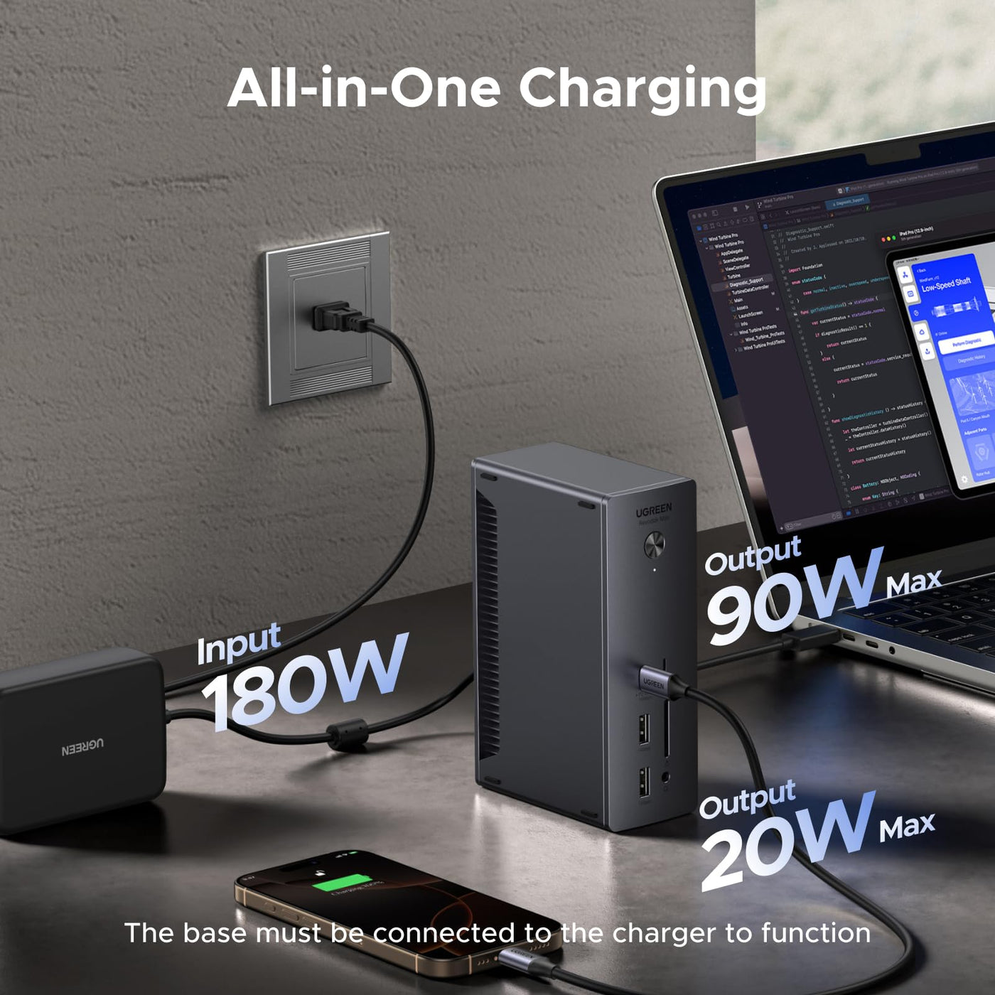 13 in 1 Thunderbolt 4 Dock 40Gbps Dual 4K 8K 90W Laptop Hub