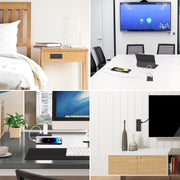 5 in 1 Recessed Power Strip 20W USB C Furniture Outlet Flat Plug