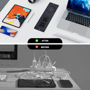 15W Wireless Charging Recessed Power Strip USB C 2 Outlets 2 USB Ports