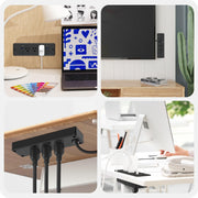 14 in 1 Recessed Power Strip 20W Surge Protector 6 AC 8 USB Ports