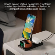 3 in 1 Qi2 Magnetic Wireless Charging Stand for Phone Watch Earbuds
