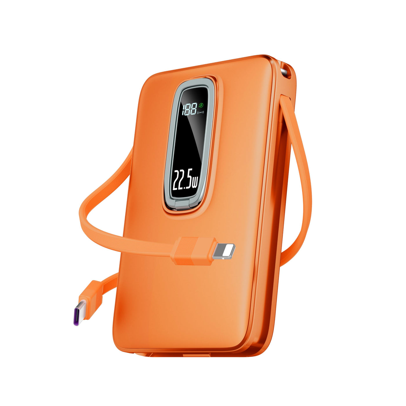 22.5W 10000mAh Magnetic Wireless Power Bank Built In Cables LED Display