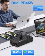 20 Port USB C Charging Station PD 100W Fast Charger