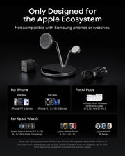 3 in 1 Qi2 25W Wireless Charging Dock with Smart Display Cooling