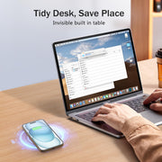 15W Magnetic Wireless Charger Desk Mount Recessed Qi Charging Pad