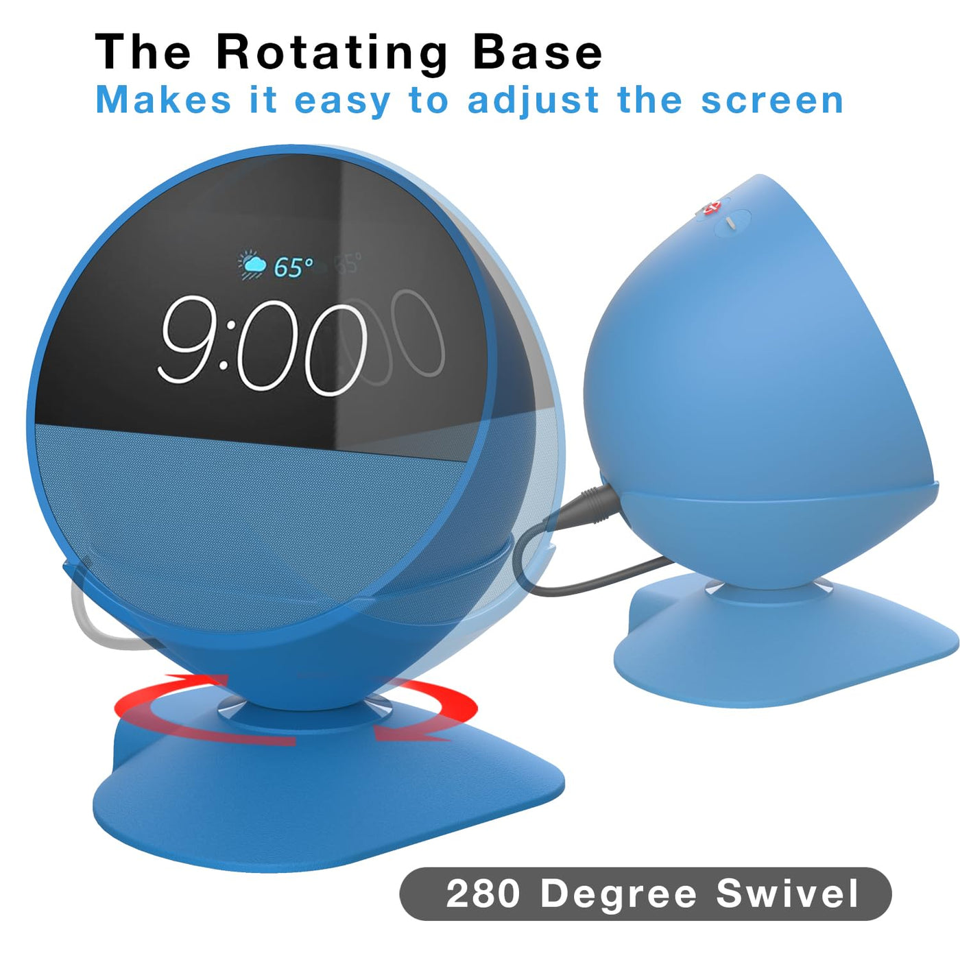 Echo Spot Charging Stand with USB C USB A Ports for Multiple Devices