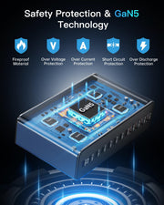 65W GaN 12 Port USB C Charging Station Aluminum Laptop Charger