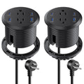 3 Inch Flush Mount Desktop Power Grommet USB C 2 AC Outlets
