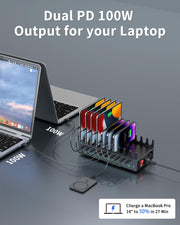 20 Port USB Charging Station for Multiple Devices