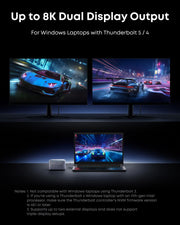 14 in 1 Thunderbolt 5 Docking Station 120Gbps 140W 8K Dual Display