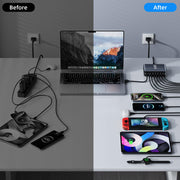 8 Port USB C Fast Charging Station Charger Block