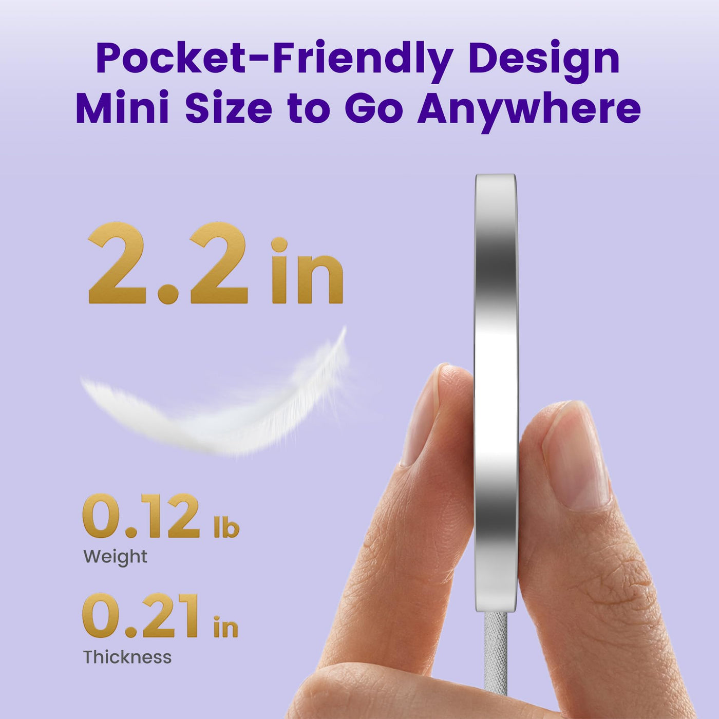 25W Magnetic Wireless Charging Pad Slim Portable Fast Charger