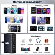 8 Port USB C Fast Charging Station Charger Block
