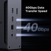 13 in 1 Thunderbolt 4 Dock 40Gbps Dual 4K 8K 90W Laptop Hub