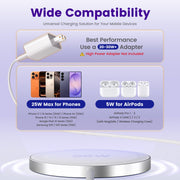 25W Magnetic Wireless Charging Pad Slim Portable Fast Charger
