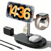 Qi2 25W 3 in 1 Magnetic Wireless Charging Station with Active Cooling