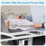 14 in 1 Recessed Power Strip 20W Surge Protector 6 AC 8 USB Ports