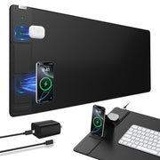 15W Wireless Charging Mouse Pad Large Non Slip Gaming Desk Mat
