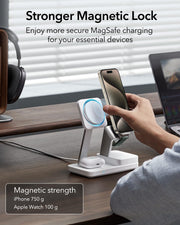 100W 6 in 1 GaN Magnetic Wireless Charging Station for Phone Watch Earbuds