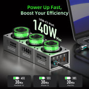 GaN Desktop Power Strip Charging Power Hubs