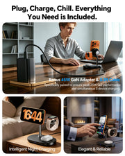 Qi2 25W 3 in 1 Magnetic Wireless Charging Station with Active Cooling