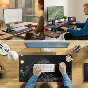 15W Fast Wireless Charging Mouse Pad Large Gaming Desk Mat