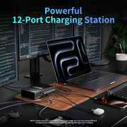 1200W USB C 12 Port Fast Charging Station PD 140W Laptop Charger