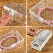 2 Pack Cable Organizer Box with 22 Mini Clear Cord Storage Cases