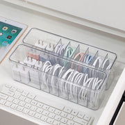 2 Pack Clear Cord Organizer Box for Desk Drawer Cable Storage Container