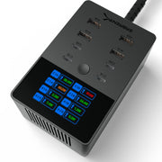 252W 8 Port USB C USB A Desktop Charger with Real Display