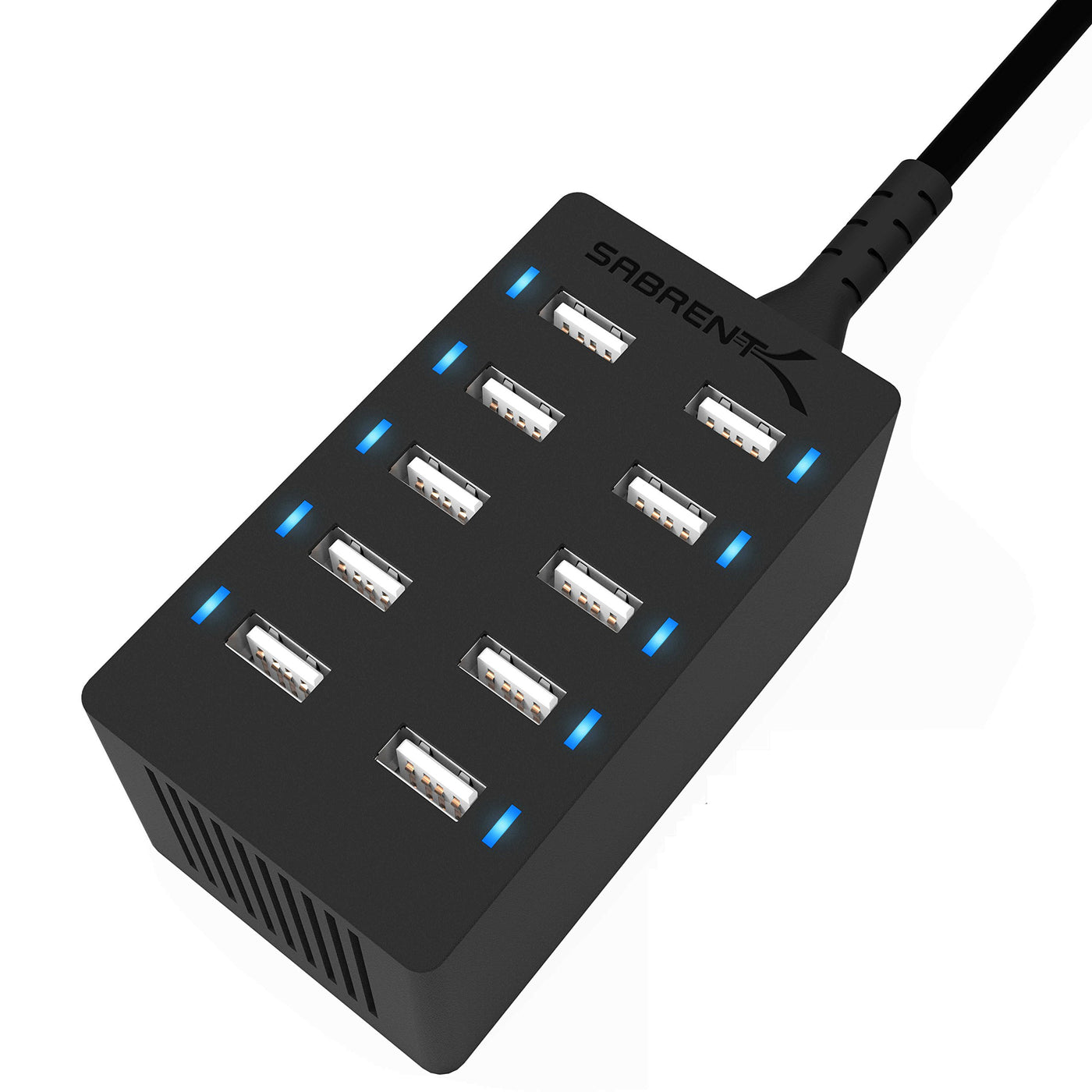 252W 8 Port USB C USB A Desktop Charger with Real Display