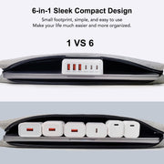 100W GaN 6 Port USB C Fast Charging Station Cube Wall Charger