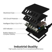 252W 8 Port USB C USB A Desktop Charger with Real Display