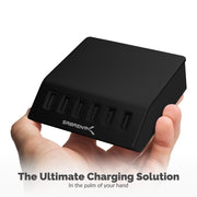 252W 8 Port USB C USB A Desktop Charger with Real Display