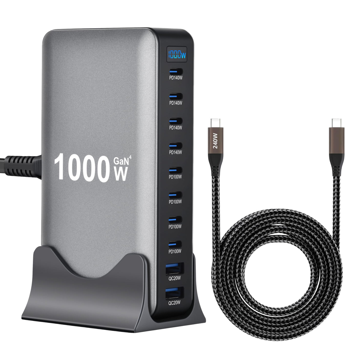 GaN Desktop Charging Station Charging Power Hubs