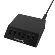 252W 8 Port USB C USB A Desktop Charger with Real Display