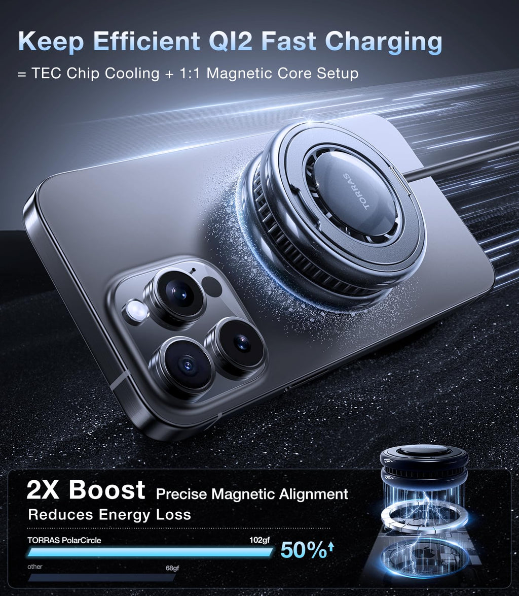 Magnetic Wireless Charger Pad Cooling Charging Bases
