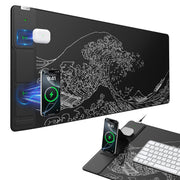 15W Fast Wireless Charging Mouse Pad Large Gaming Desk Mat