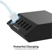 252W 8 Port USB C USB A Desktop Charger with Real Display