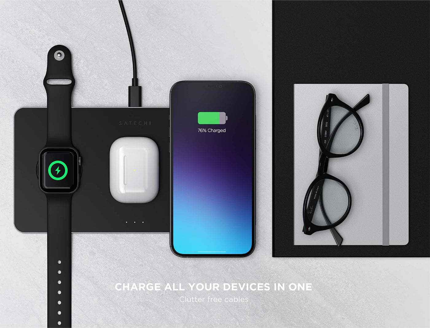 3 Device Qi Wireless Charging Pad