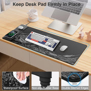 15W Fast Wireless Charging Mouse Pad Large Gaming Desk Mat