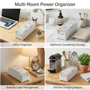 2 Pack Cable Organizer Box with 22 Mini Clear Cord Storage Cases