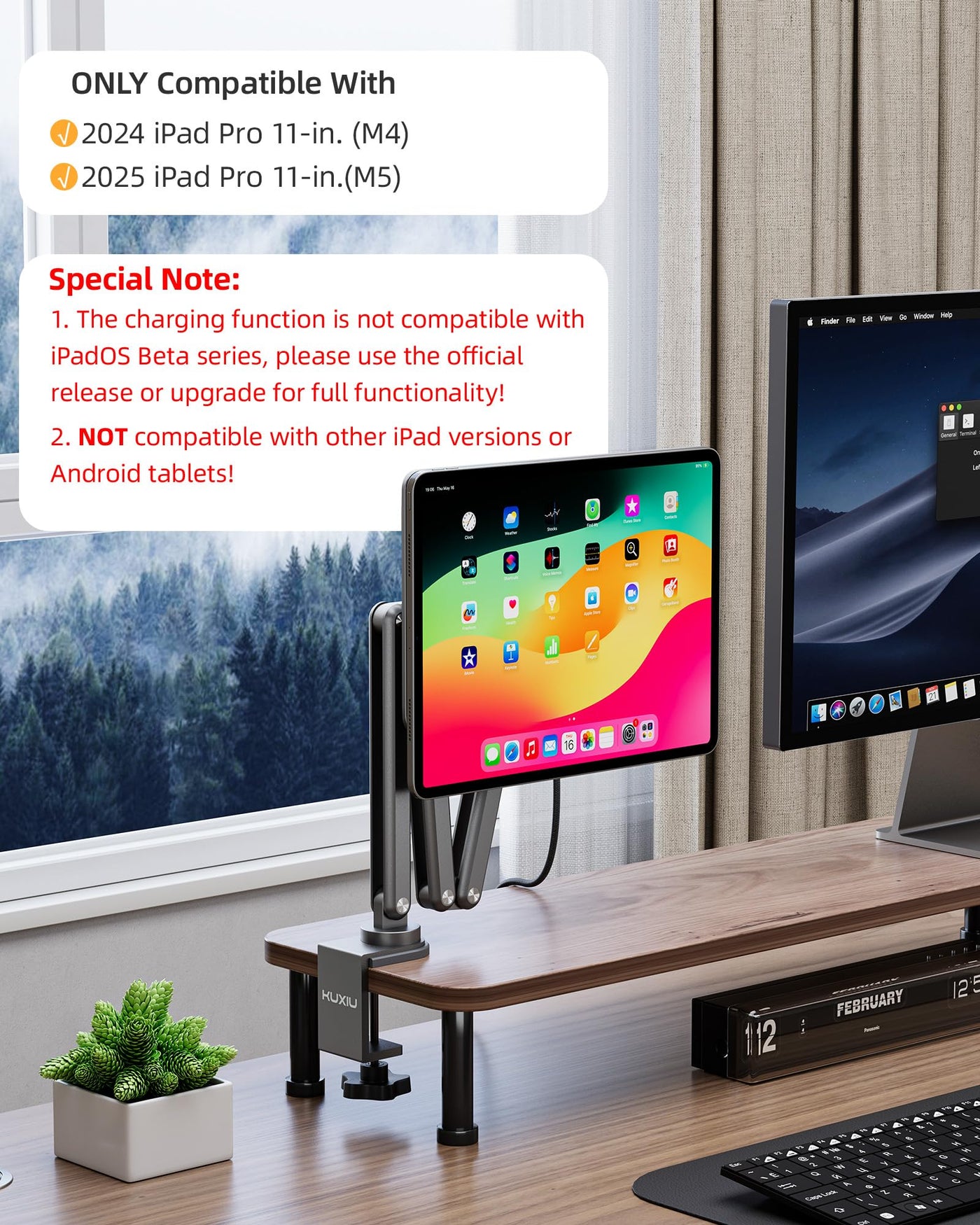 Magnetic Wireless Charging Stand Aluminum Alloy Adjustable Tablet Holder